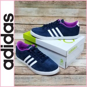 Adidas Women's Suede Leather Neo Courtset Sneaker